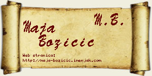 Maja Božičić vizit kartica